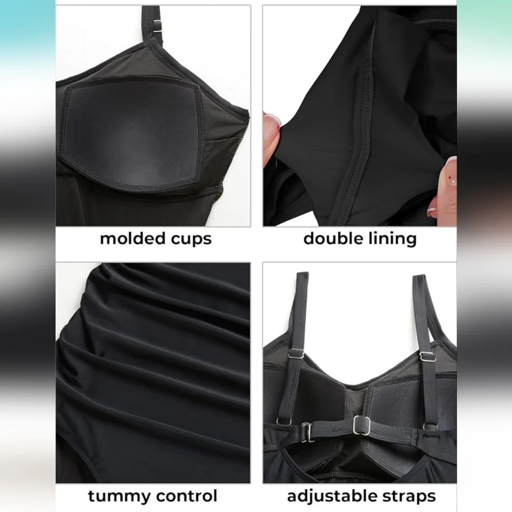 AQUA EVE vintage tummy control swimsuit